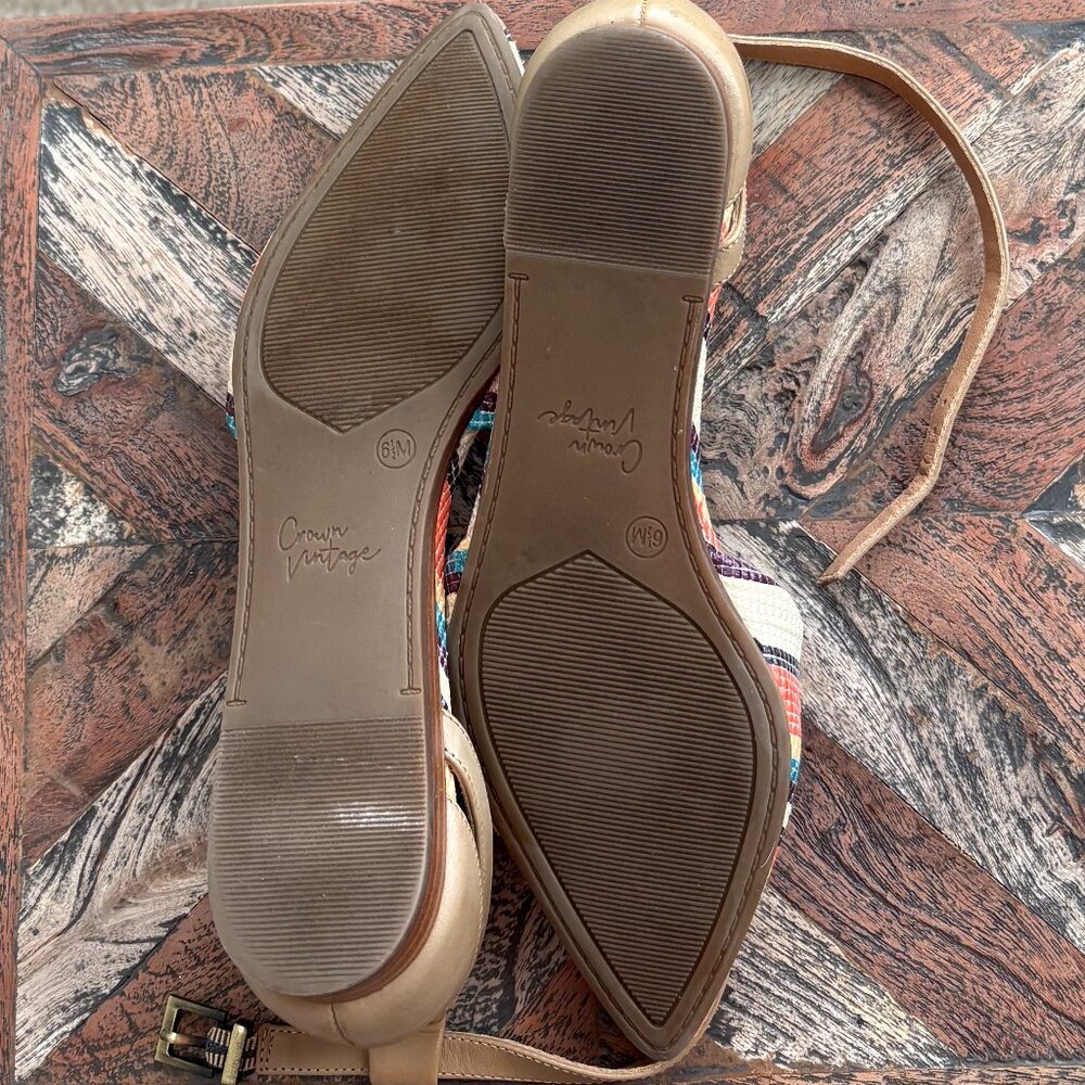 Crown Vintage Evalinda Sierra/Bright Multicolor Flats Size 6.5 - Picture 5 of 8